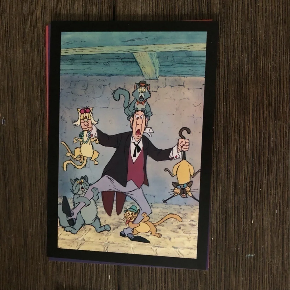 Disney Villains Postcards: Mixed Set 4 pack Aristocats and Zootopia